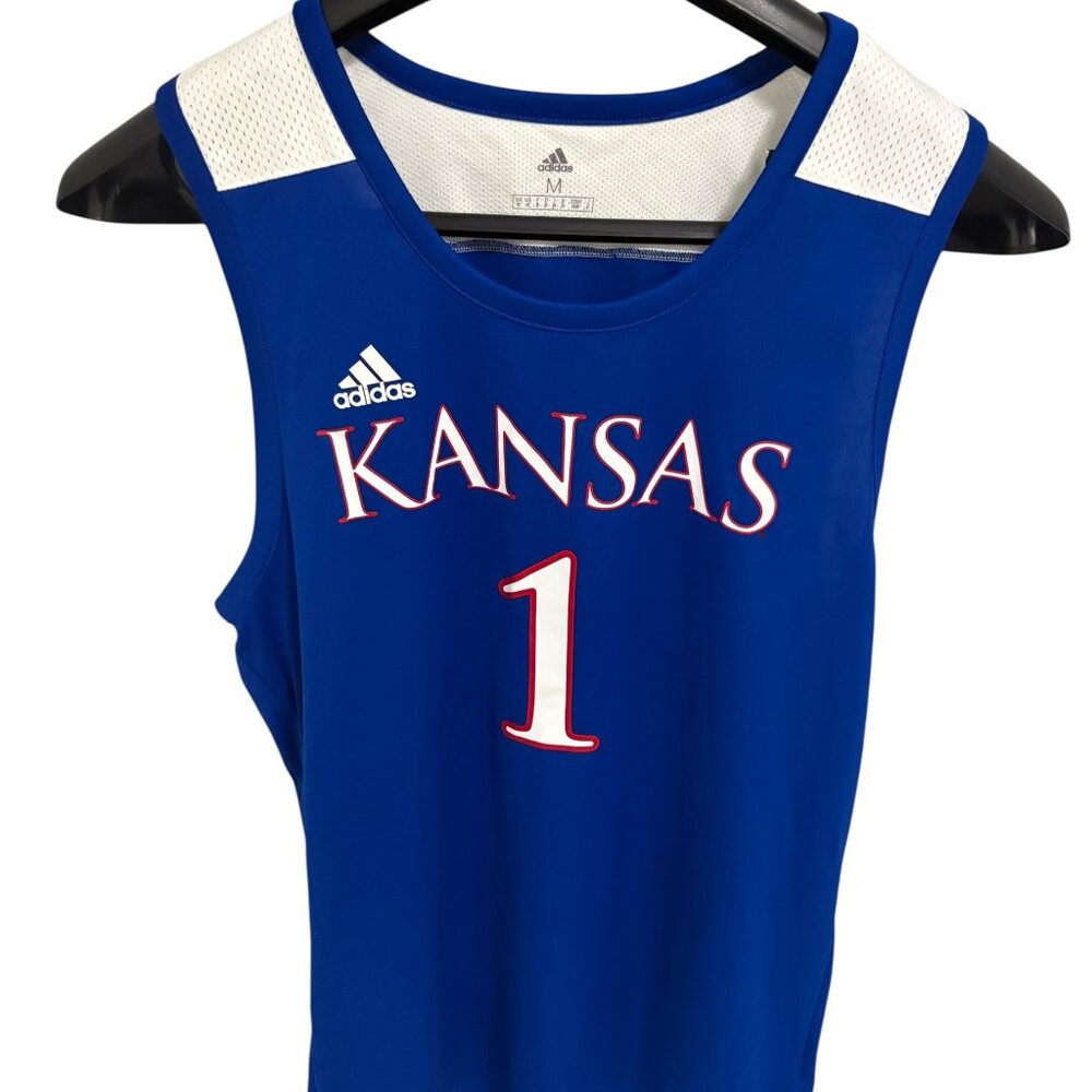 Adidas Kansas Jayhawks NCAA Basketball Jersey #1 Size Medium NWT